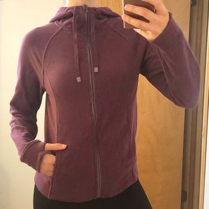 All in Motion Maroon full zip sweatshirt.